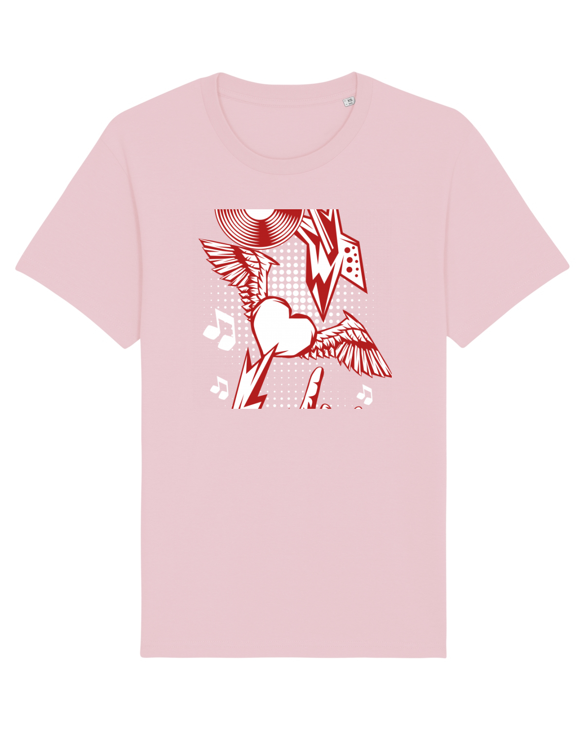 Tricou mânecă scurtă Unisex Rocker Cotton Pink