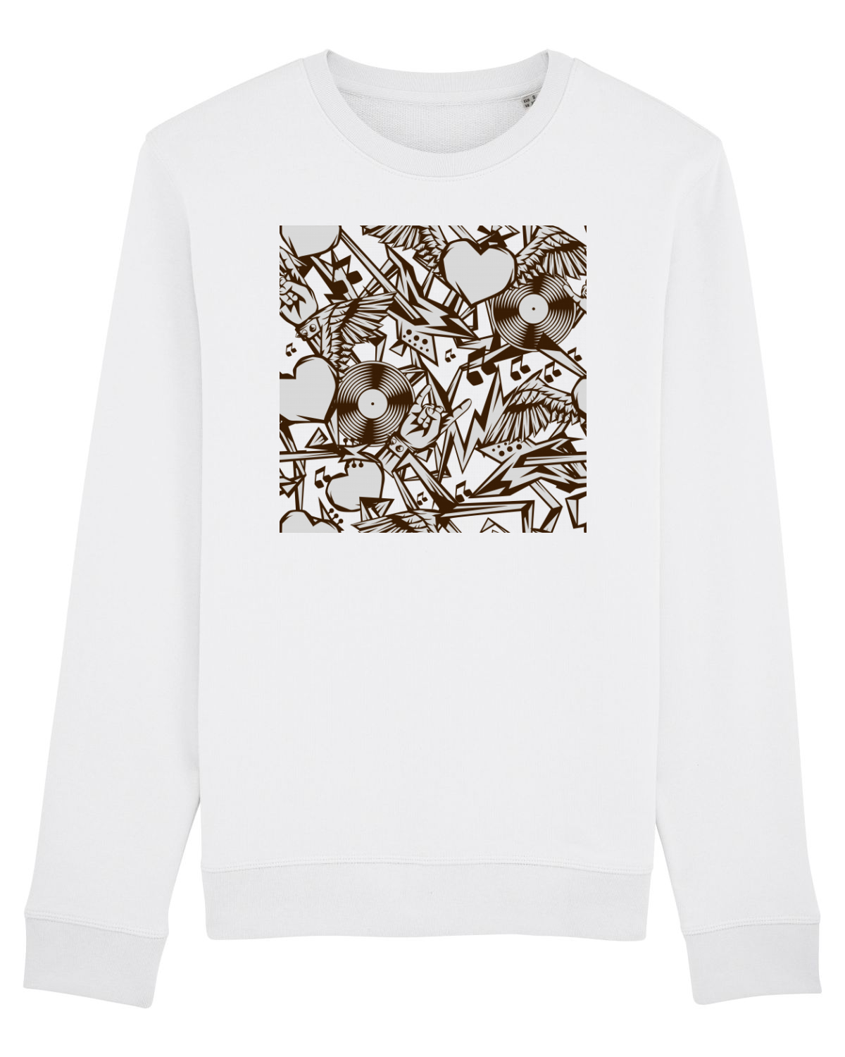 Bluză mânecă lungă Unisex Rise White