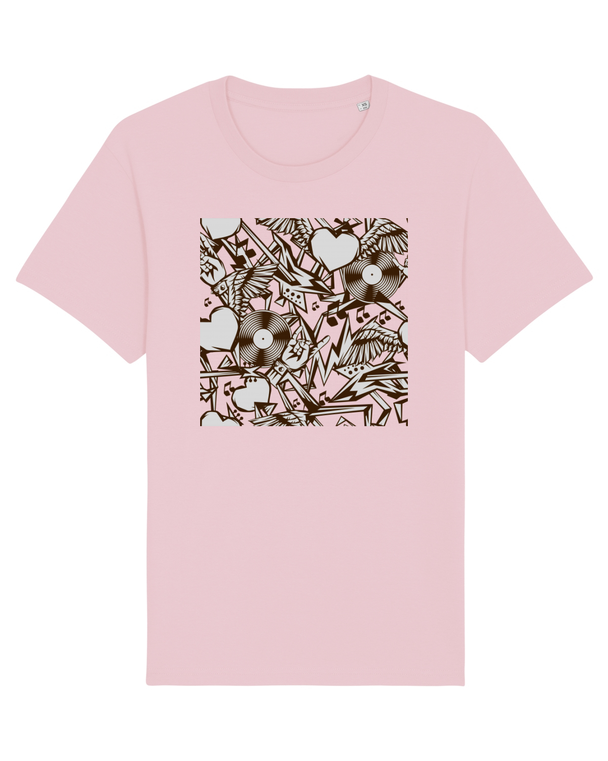 Tricou mânecă scurtă Unisex Rocker Cotton Pink
