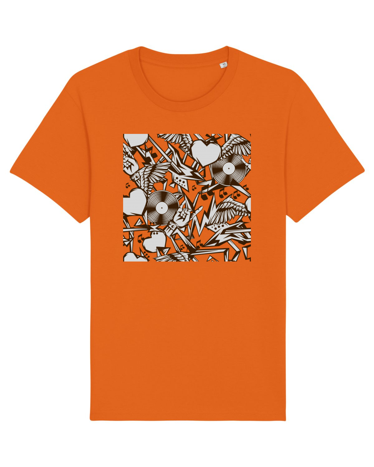 Tricou mânecă scurtă Unisex Rocker Bright Orange