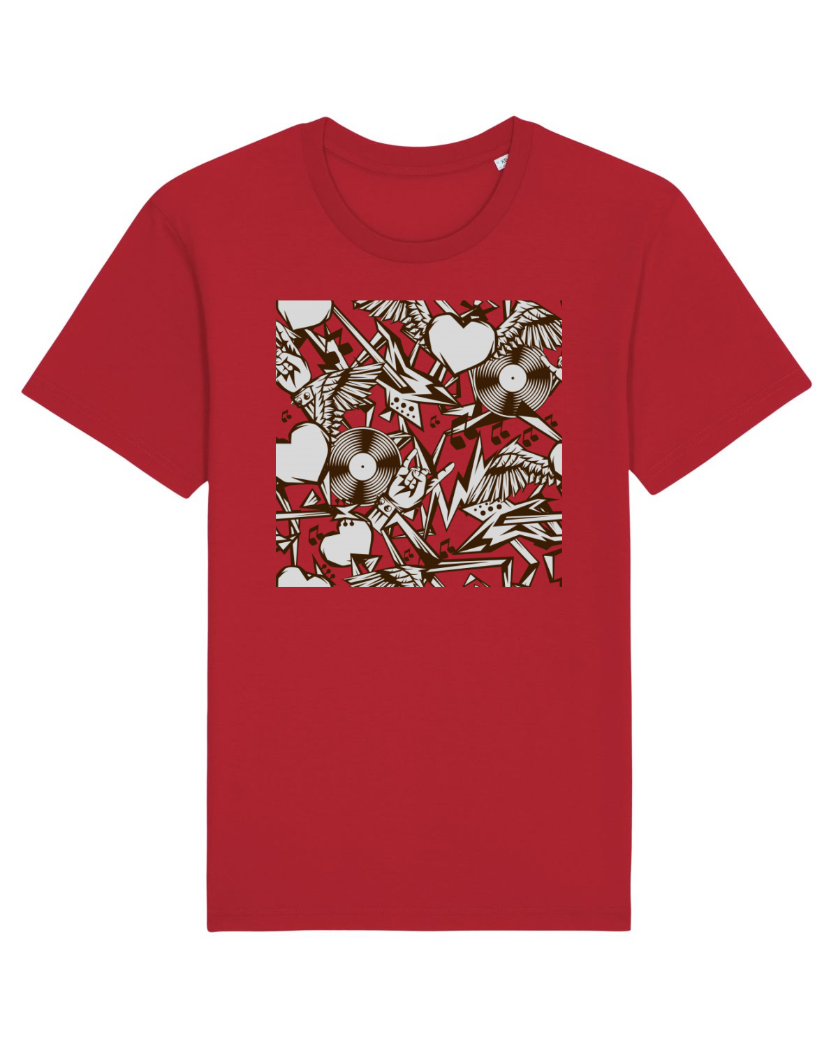 Tricou mânecă scurtă Unisex Rocker Red