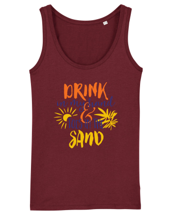 Drink In My Hand Toes In The Sand Burgundy