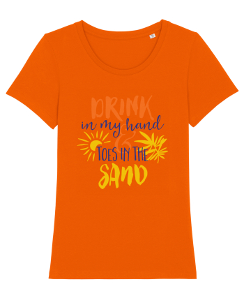 Drink In My Hand Toes In The Sand Bright Orange