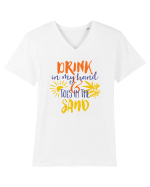 Drink In My Hand Toes In The Sand Tricou mânecă scurtă guler V Bărbat Presenter