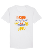 Drink In My Hand Toes In The Sand Tricou mânecă scurtă guler larg Bărbat Skater