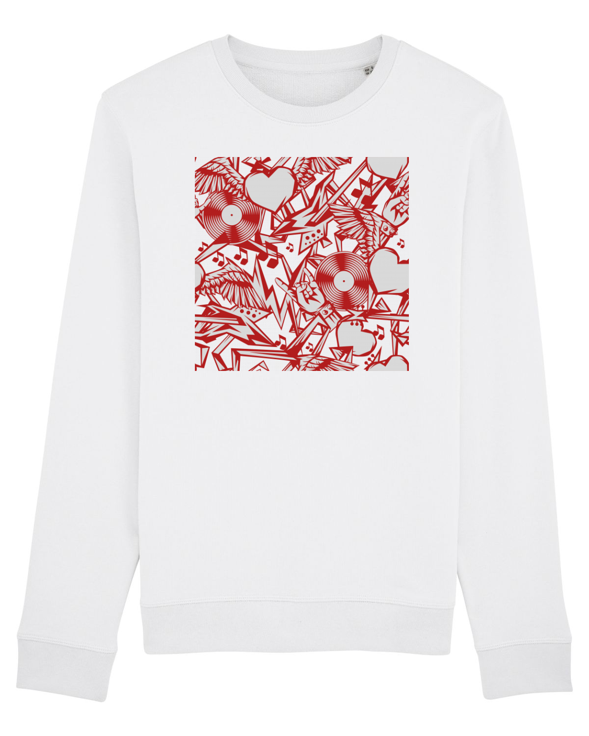 Bluză mânecă lungă Unisex Rise White