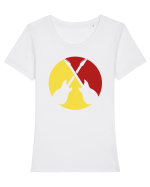 Rock Music Lover Tricou mânecă scurtă guler larg fitted Damă Expresser