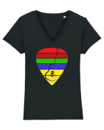 Rock Music Lover Tricou mânecă scurtă guler V Damă Evoker