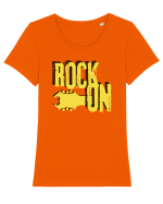 Rock On Tricou mânecă scurtă guler larg fitted Damă Expresser