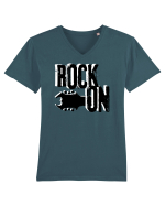 Rock Music Lover Tricou mânecă scurtă guler V Bărbat Presenter