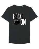 Rock Music Lover Tricou mânecă scurtă guler larg Bărbat Skater