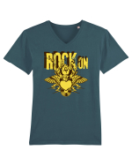 Rock And Roll Lover Tricou mânecă scurtă guler V Bărbat Presenter