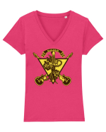 Rock And Roll Lover Tricou mânecă scurtă guler V Damă Evoker