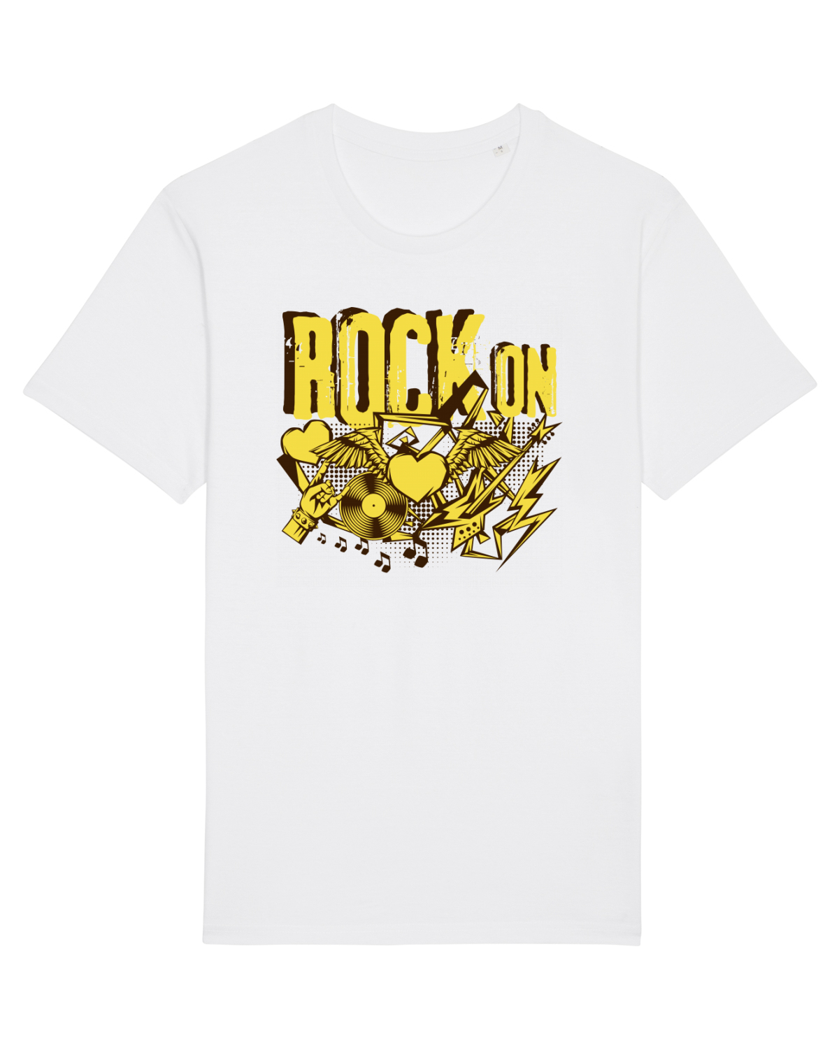 Tricou mânecă scurtă Unisex Rocker White