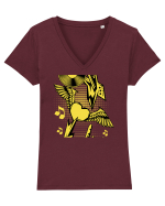 Rock And Roll Lover Tricou mânecă scurtă guler V Damă Evoker