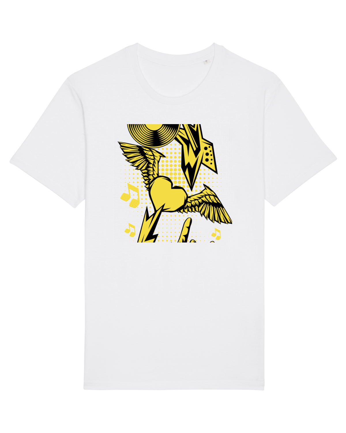 Tricou mânecă scurtă Unisex Rocker White