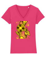 Rock And Roll Lover Tricou mânecă scurtă guler V Damă Evoker