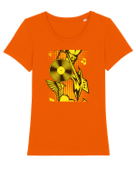 Rock And Roll Lover Tricou mânecă scurtă guler larg fitted Damă Expresser