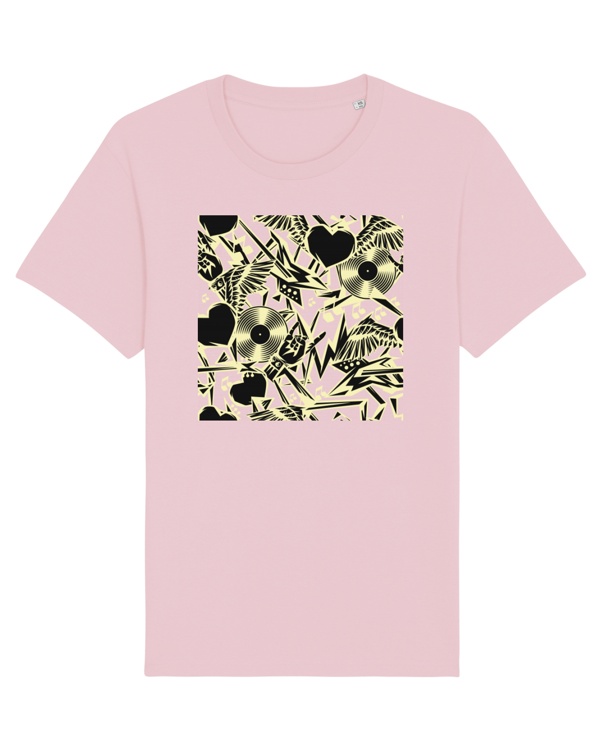 Tricou mânecă scurtă Unisex Rocker Cotton Pink