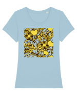 Rock And Roll Lover Tricou mânecă scurtă guler larg fitted Damă Expresser