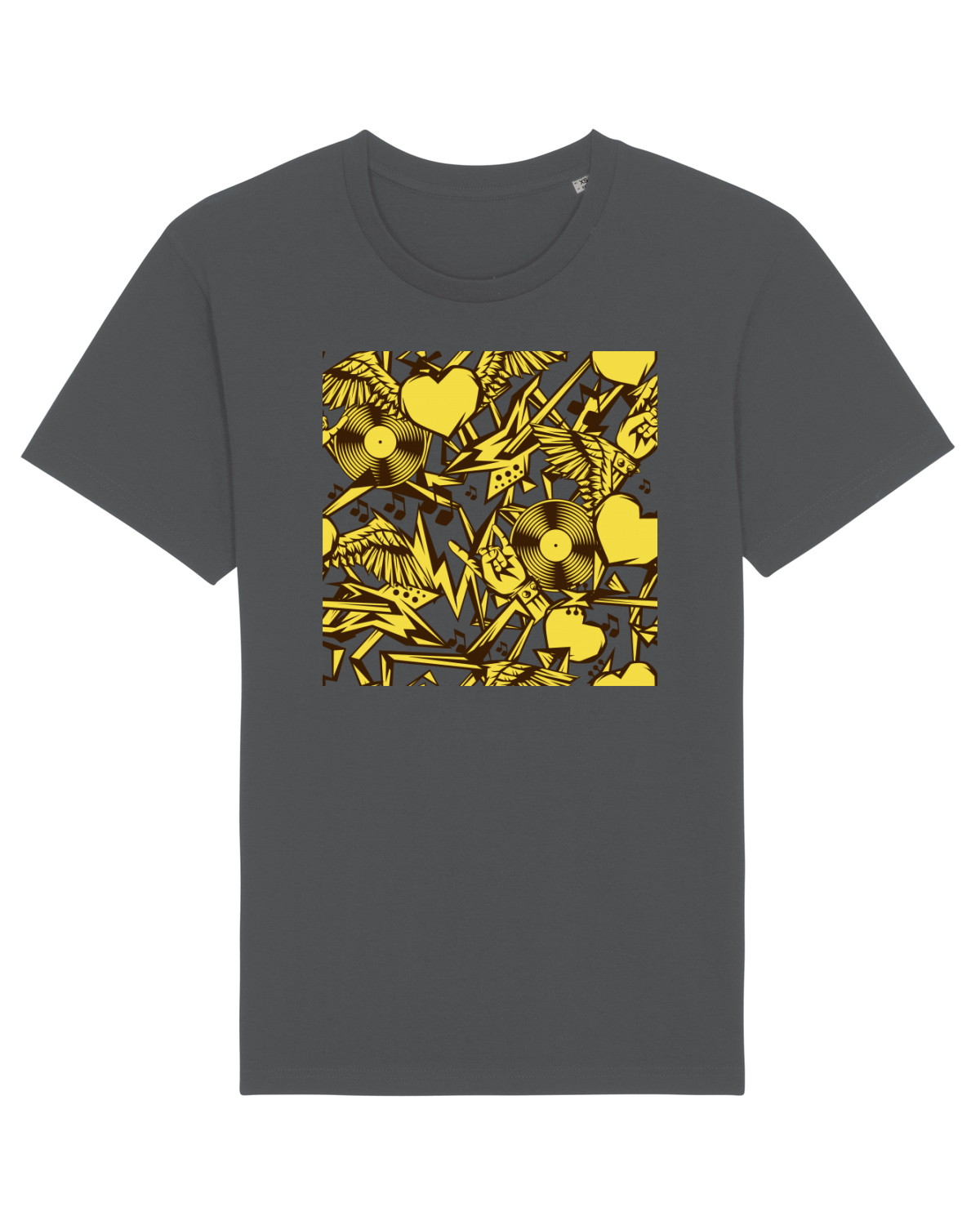 Tricou mânecă scurtă Unisex Rocker Anthracite