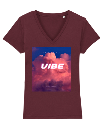 It's ok to vibe by yourself Burgundy