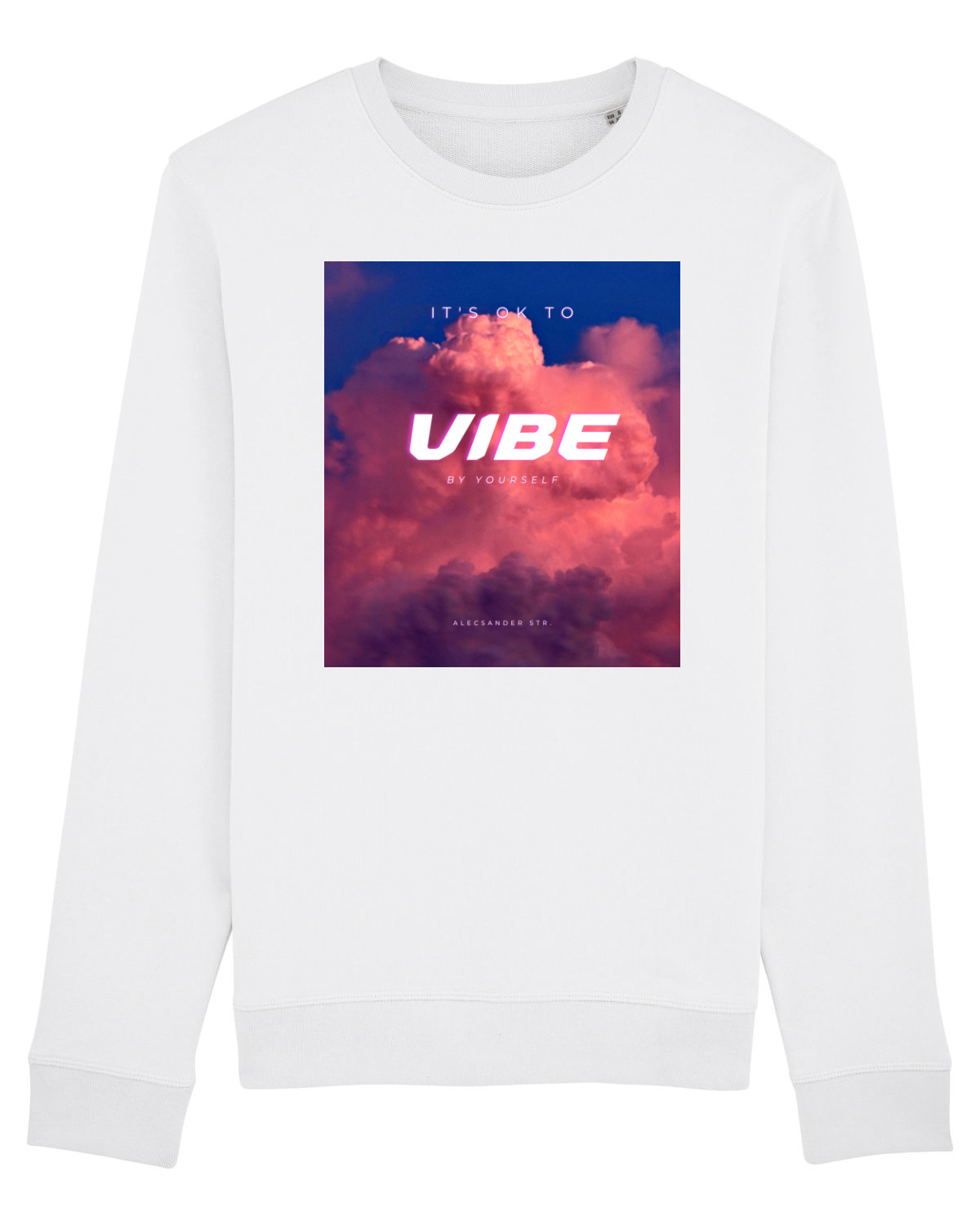 Bluză mânecă lungă Unisex Rise White