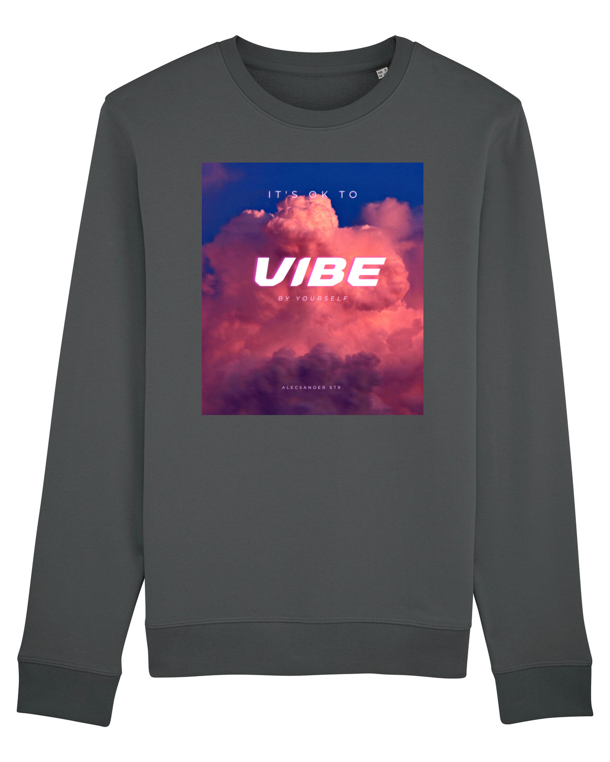 Bluză mânecă lungă Unisex Rise Anthracite