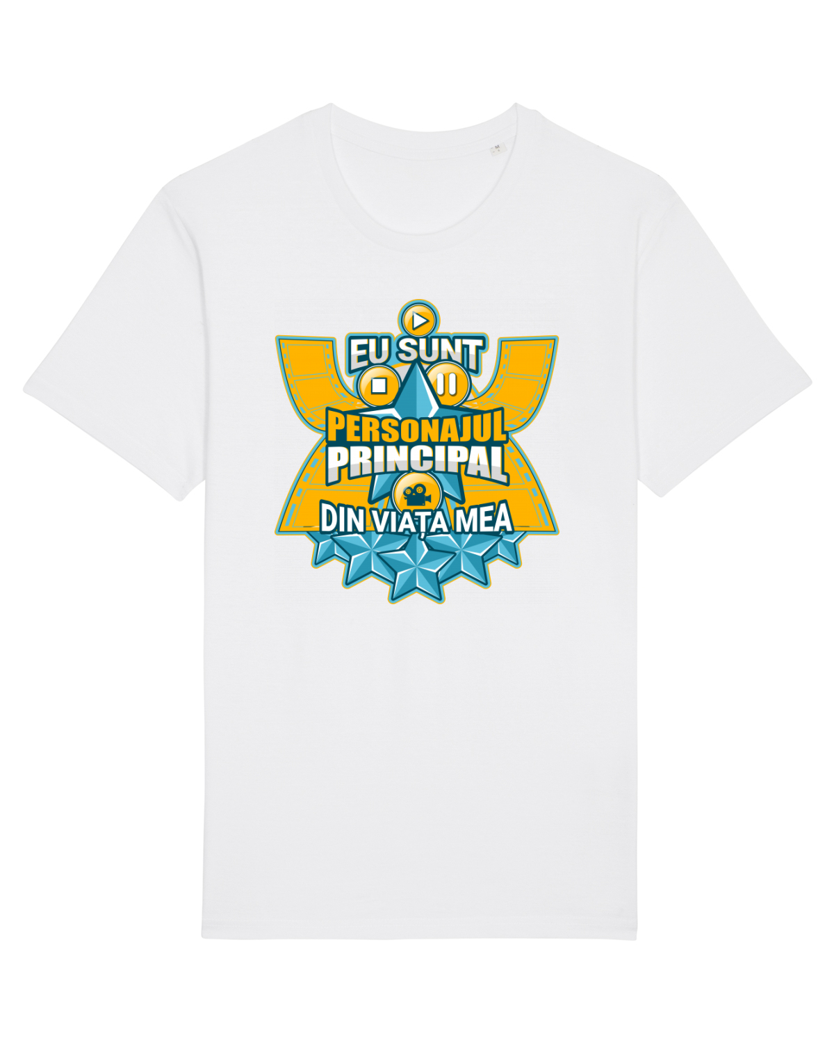 Tricou mânecă scurtă Unisex Rocker White