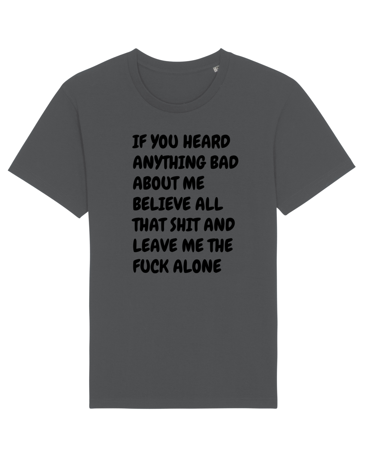 Tricou mânecă scurtă Unisex Rocker Anthracite