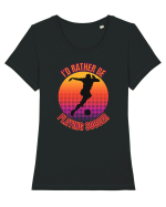 Pentru Iubitorii De Football  Tricou mânecă scurtă guler larg fitted Damă Expresser