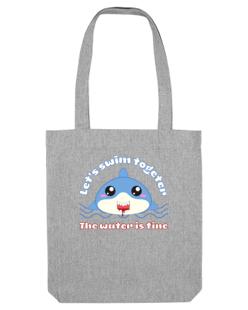 Funny Kawaii Shark Heather Grey