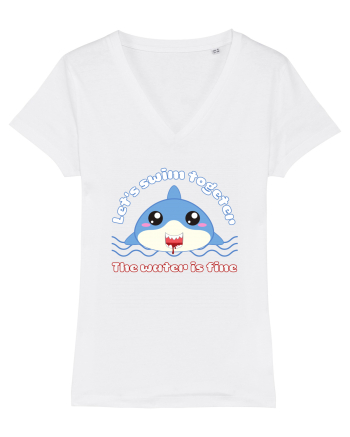 Funny Kawaii Shark White