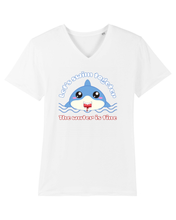Funny Kawaii Shark White