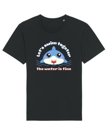 Funny Kawaii Shark Black