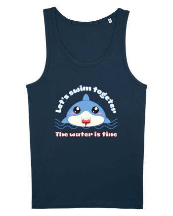 Funny Kawaii Shark Navy