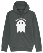 Funny Kawaii Ghost Hanorac cu fermoar Unisex Connector