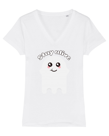 Funny Kawaii Ghost White