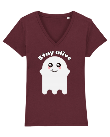 Funny Kawaii Ghost Burgundy