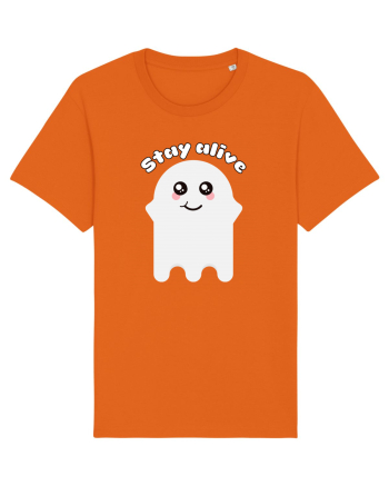 Funny Kawaii Ghost Bright Orange