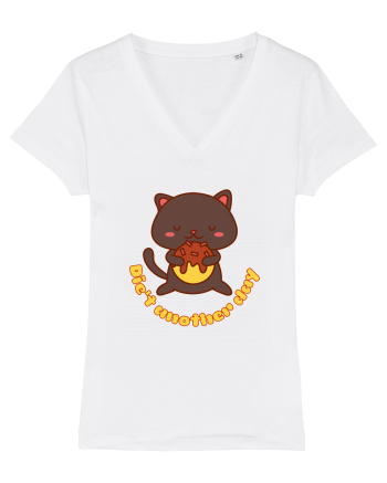 Funny Kawaii Cat White