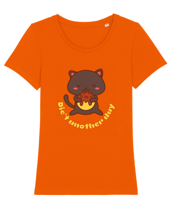 Funny Kawaii Cat Bright Orange
