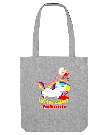 Funny Kawaii Unicorn Heather Grey
