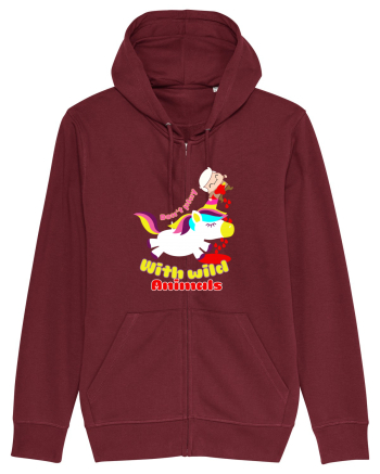 Funny Kawaii Unicorn Burgundy