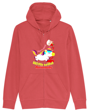 Funny Kawaii Unicorn Carmine Red