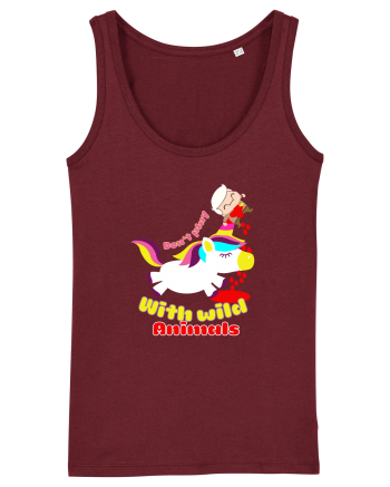 Funny Kawaii Unicorn Burgundy