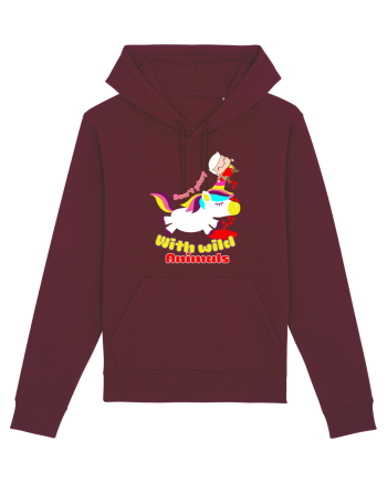 Funny Kawaii Unicorn Burgundy