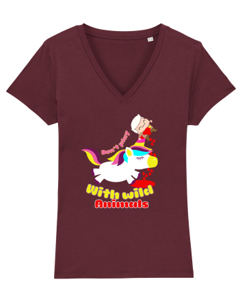 Funny Kawaii Unicorn Burgundy