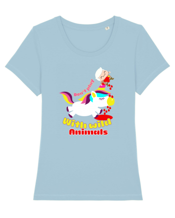 Funny Kawaii Unicorn Sky Blue