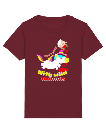 Funny Kawaii Unicorn Burgundy